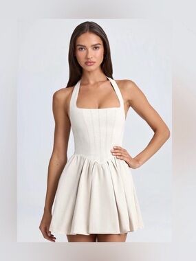 Oh Polly Denim Micro Mini Corset Dress NWT